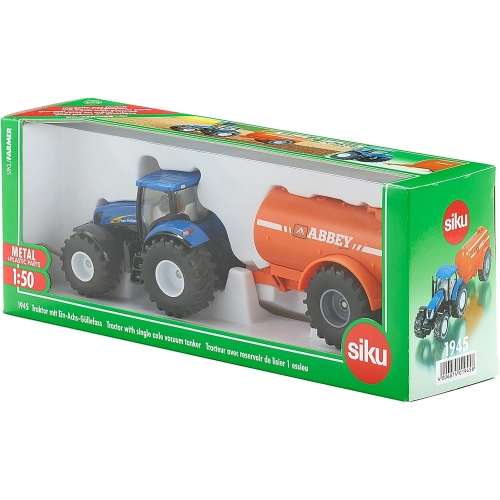 Traktor z jednoosiową cysterną model metalowy SIKU S1945